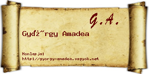 György Amadea névjegykártya
